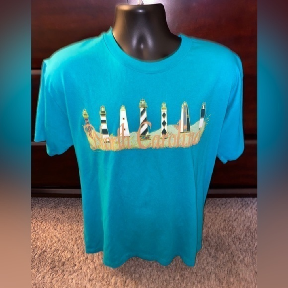 Vintage North Carolina's Hanes 50/50 Single Stitch T Shirt Men's‎ Large 42-44